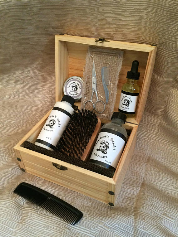 Sunshine's Stache handmade beard grooming kit