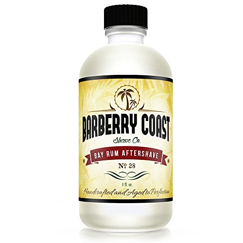 Bay Rum Aftershave Splash for Men - Crafted with Authentic Bay Oils from Dominica Republic in The Virgin Islands - Natural and Pure Ingredients - 4oz. - from Barberry Coast Shave Co.