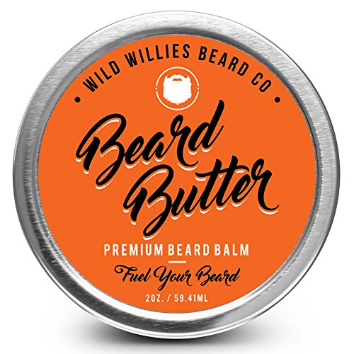 Beard Balm Conditioner for Men - Wild Willie's Beard Butter - Amazing Beard Balm with 13 Natural Locally Sourced Ingredients to Condition and Treat Your Beard or Mustache at The Same Time.