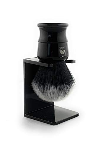 Frank Shaving Pur-Tech Synthetic Hair Shaving Brush -Quality Shaving Brush Black Handle Knot Size 21Mm Comes With Free Stand by Frank Shaving
