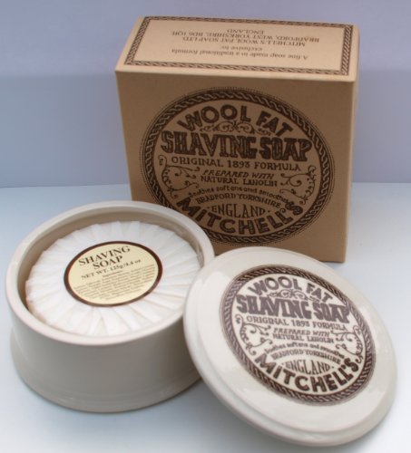 Mitchell's Wool Fat Shaving Soap in Dish