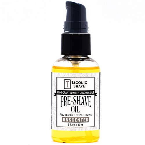 Taconic Shave Premium All Natural Pre-Shave Oil (2 oz.) - Unscented - Made in The USA