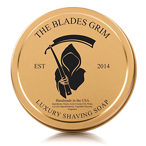The Blades Grim Gold Luxury Shaving Soap.