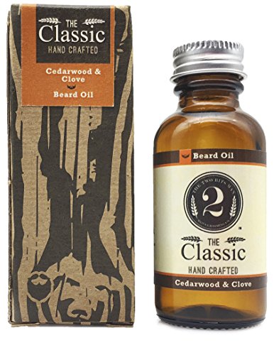 The Classic 2 Bits Man Natural Leave in Conditioner and Softener for Your Beard, Scented with Essential Oil, Cedarwood/Clove, 1 Oz