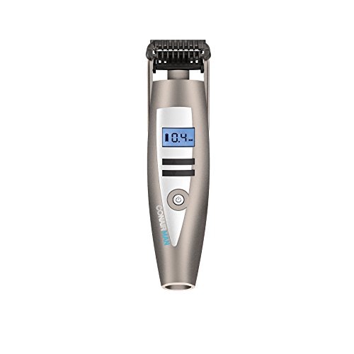 Conair Man i-Stubble Ultimate Flexhead Trimmer; Pivoting Flex Head; 15 Digital Settings ranging from 0.4mm to 5.0mm; Grey