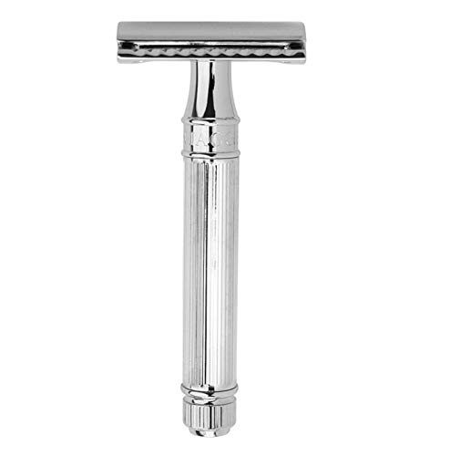 Edwin Jagger DE89Lbl Lined Detail Chrome Plated Double Edge Safety Razor by Edwin Jagger