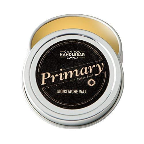 Medium Hold Moustache Wax for Men | Primary Moustache Wax | Moustache Styling Wax | All-Natural Ingredients | 1 Oz. Crushproof Stainless Steel Tin