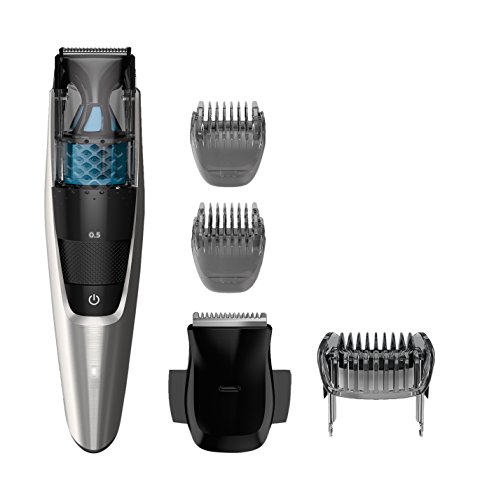 Philips Norelco BT7215/49, Vacuum Beard Trimmer Series 7200, Cordless Lithium-Ion Mustache and Beard Groomer for Men - NO BLADE OIL NEEDED