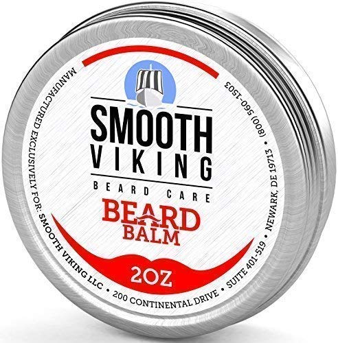Smooth Viking Beard Balm with Leave-in Conditioner, Styles and Thickens for Healthier Beard Growth, 2 Ounces