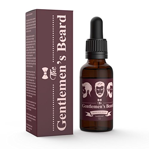 The Gentlemen's Premium Sandalwood Beard Oil - Conditioner Softener - All Natural - Softens, Strengthens and Promotes Beard & Mustache Growth - Leave In Conditioner Moisturizes Skin (A. Sandalwood)