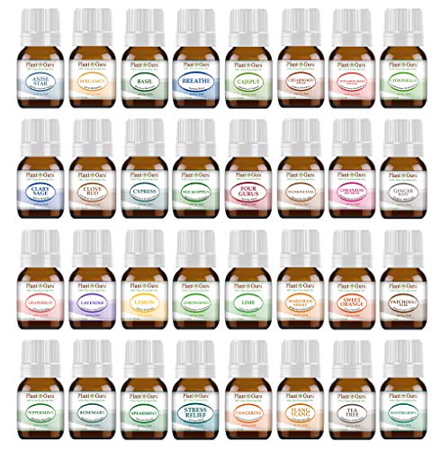 Ultimate Essential Oil Set 32-5 ml 100% Pure Therapeutic Grade for Aromatherapy Diffuser, Skin, Body, Hair. Perfect for DYI Crafts, Soap, Lotion, Cream, Lip Balm and Candle Making.
