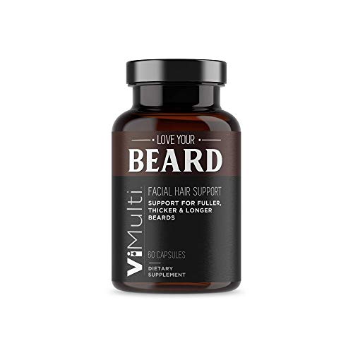 ViMulti Beard Support for Fast Hair Growth – Fastest Guaranteed Hair Loss Treatment – Promote Thicker, Fuller, Masculine Beard in Just 2 Weeks w/ 29 Mens Muscle, Hair & Beard Growth Vitamins