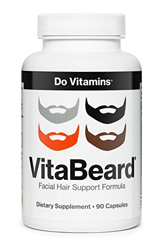 VitaBeard - Beard Growth Supplements for Men - Facial Hair Growth for Men - Beard Vitamins - The Original Beard Growth Formula - Vegan, Non-GMO, 3rd Party Tested (90 Capsules)