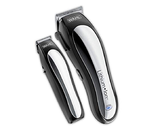 Wahl Clipper Lithium Ion Cordless Haircutting & Trimming Combo Kit – Rechargeable Electric Razor for Grooming Heads, Beards & All Body Grooming – Model 79600-2101